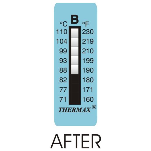 Nieodwracalne wskaźniki Paski Temperatury